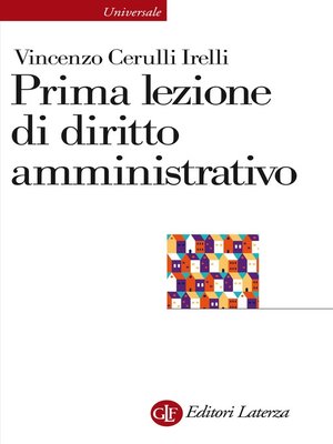cover image of Prima lezione di diritto amministrativo